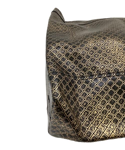 BOTTEGA VENETA（ボッテガベネタ）BOTTEGA VENETA (ボッテガベネタ) イントレッチオミラージュ トートバッグ ブラック×ゴールドの古着・服飾アイテム