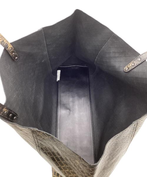 BOTTEGA VENETA（ボッテガベネタ）BOTTEGA VENETA (ボッテガベネタ) イントレッチオミラージュ トートバッグ ブラック×ゴールドの古着・服飾アイテム