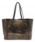 BOTTEGA VENETA (ボッテガベネタ) イントレッチオミラージュ トートバッグ ブラック×ゴールド：18000円