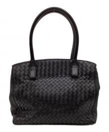 BOTTEGA VENETA（ボッテガベネタ）の古着「イントレチャート ハンドバッグ」｜ブラック