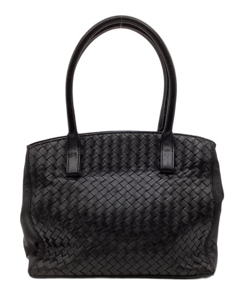 BOTTEGA VENETA（ボッテガベネタ）BOTTEGA VENETA (ボッテガベネタ) イントレチャート ハンドバッグ ブラックの古着・服飾アイテム