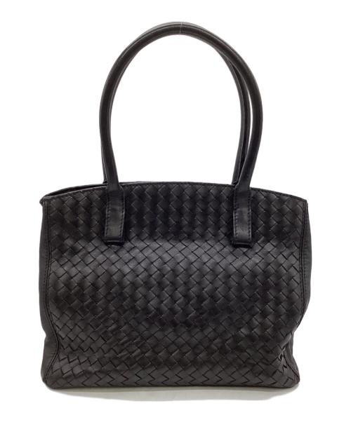 BOTTEGA VENETA（ボッテガベネタ）BOTTEGA VENETA (ボッテガベネタ) イントレチャート ハンドバッグ ブラックの古着・服飾アイテム