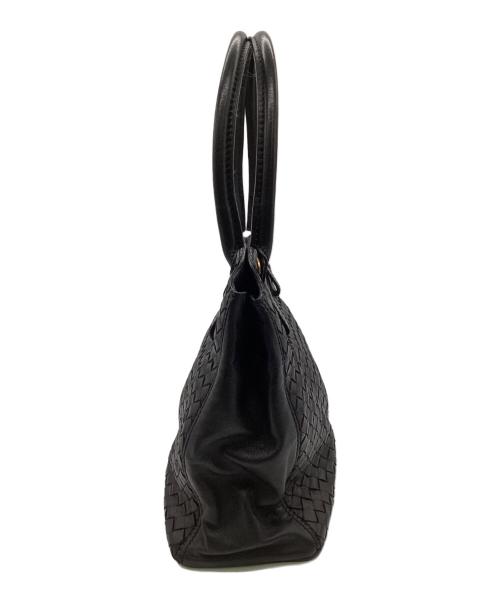 BOTTEGA VENETA（ボッテガベネタ）BOTTEGA VENETA (ボッテガベネタ) イントレチャート ハンドバッグ ブラックの古着・服飾アイテム