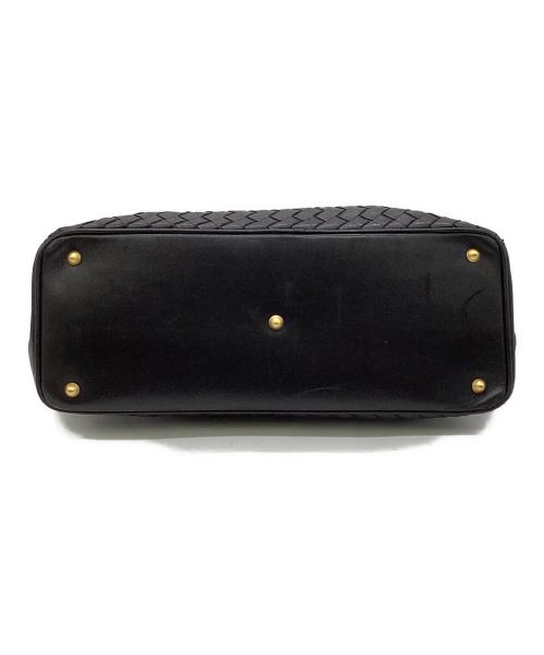 BOTTEGA VENETA（ボッテガベネタ）BOTTEGA VENETA (ボッテガベネタ) イントレチャート ハンドバッグ ブラックの古着・服飾アイテム