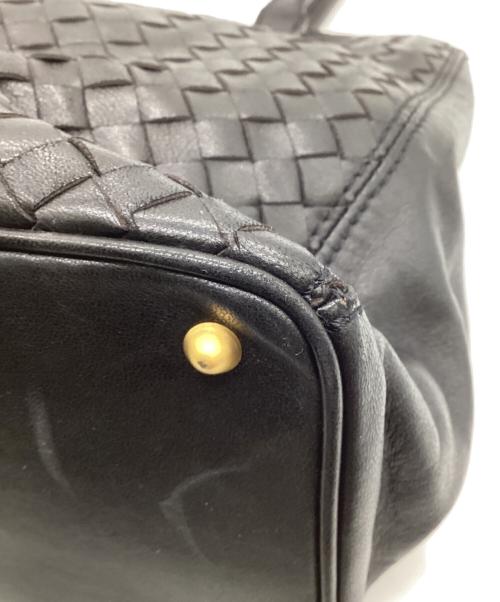 BOTTEGA VENETA（ボッテガベネタ）BOTTEGA VENETA (ボッテガベネタ) イントレチャート ハンドバッグ ブラックの古着・服飾アイテム
