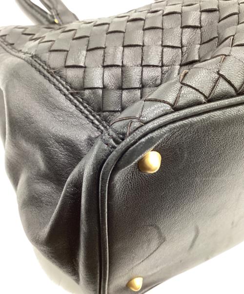 BOTTEGA VENETA（ボッテガベネタ）BOTTEGA VENETA (ボッテガベネタ) イントレチャート ハンドバッグ ブラックの古着・服飾アイテム