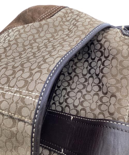 COACH（コーチ）COACH (コーチ) ミニシグネチャー SOHO（ソーホー）ワンショルダーバッグ ベージュ×ブラウンの古着・服飾アイテム
