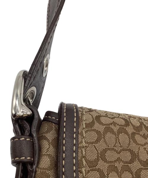 COACH（コーチ）COACH (コーチ) ミニシグネチャー SOHO（ソーホー）ワンショルダーバッグ ベージュ×ブラウンの古着・服飾アイテム