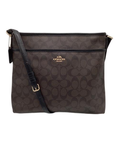 COACH（コーチ）COACH (コーチ) シグネチャー ファイル バッグ ダークブラウンの古着・服飾アイテム