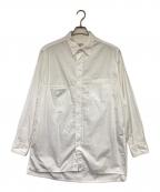 Yohji Yamamoto pour hommeヨウジヤマモト プールオム）の古着「Front Switching Broad cloth Blouse（フロント スウィッチング ブロード クロス ブラウス）」｜ホワイト