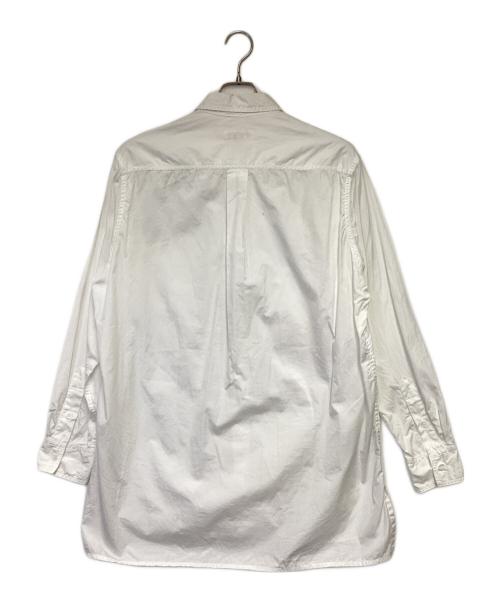 Yohji Yamamoto pour homme（ヨウジヤマモト プールオム）Yohji Yamamoto pour homme (ヨウジヤマモト プールオム) Front Switching Broad cloth Blouse（フロント スウィッチング ブロード クロス ブラウス） ホワイト サイズ:3の古着・服飾アイテム