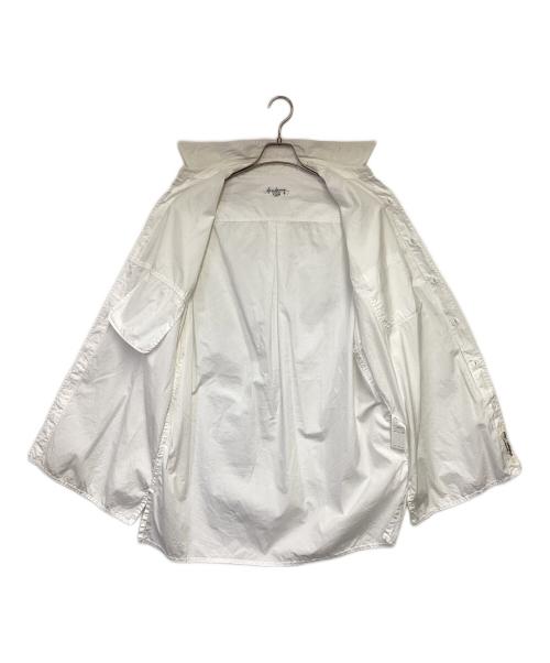 Yohji Yamamoto pour homme（ヨウジヤマモト プールオム）Yohji Yamamoto pour homme (ヨウジヤマモト プールオム) Front Switching Broad cloth Blouse（フロント スウィッチング ブロード クロス ブラウス） ホワイト サイズ:3の古着・服飾アイテム