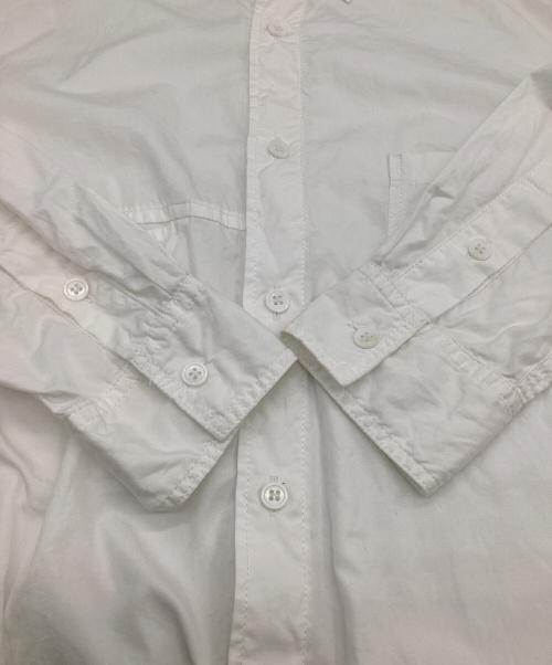Yohji Yamamoto pour homme（ヨウジヤマモト プールオム）Yohji Yamamoto pour homme (ヨウジヤマモト プールオム) Front Switching Broad cloth Blouse（フロント スウィッチング ブロード クロス ブラウス） ホワイト サイズ:3の古着・服飾アイテム