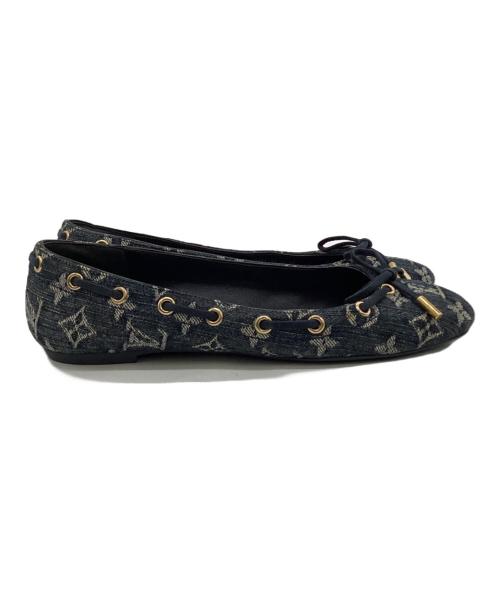 LOUIS VUITTON（ルイ ヴィトン）LOUIS VUITTON (ルイ ヴィトン) モノグラム デニム バレエシューズ ネイビー サイズ:36 1/2の古着・服飾アイテム
