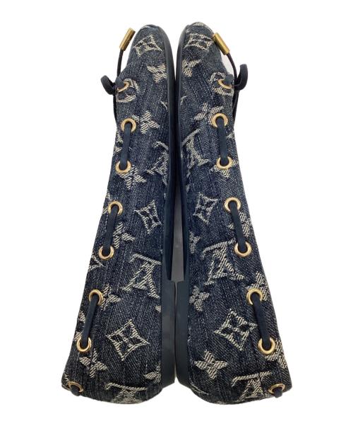 LOUIS VUITTON（ルイ ヴィトン）LOUIS VUITTON (ルイ ヴィトン) モノグラム デニム バレエシューズ ネイビー サイズ:36 1/2の古着・服飾アイテム