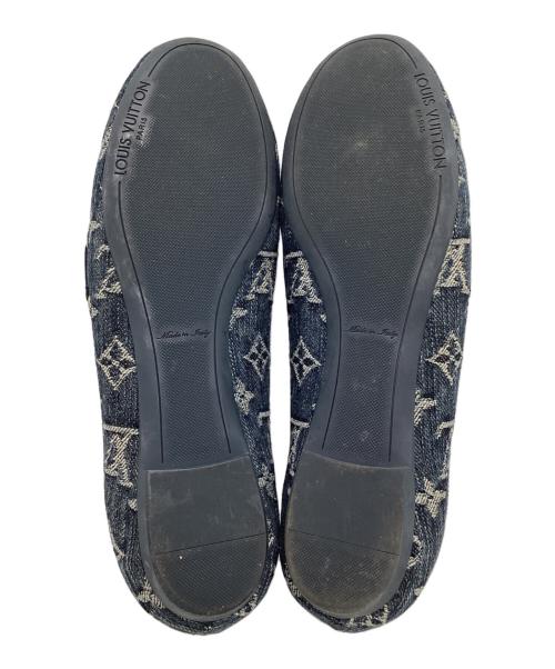 LOUIS VUITTON（ルイ ヴィトン）LOUIS VUITTON (ルイ ヴィトン) モノグラム デニム バレエシューズ ネイビー サイズ:36 1/2の古着・服飾アイテム