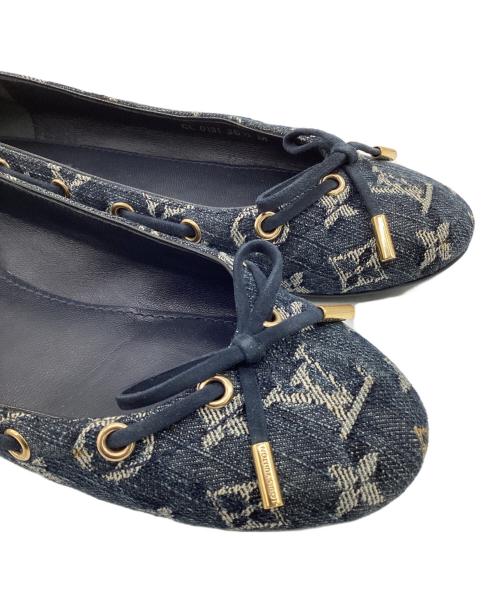 LOUIS VUITTON（ルイ ヴィトン）LOUIS VUITTON (ルイ ヴィトン) モノグラム デニム バレエシューズ ネイビー サイズ:36 1/2の古着・服飾アイテム