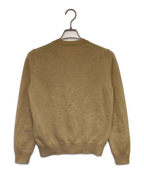 PLAY COMME des GARCONS（プレイコムデギャルソン）PLAY COMME des GARCONS (プレイコムデギャルソン) クルーネック カーディガン ベージュ サイズ:Mの古着・服飾アイテム