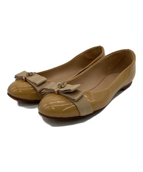 TORY BURCH（トリーバーチ）TORY BURCH (トリーバーチ) Trudy Ballet Flats（チュルーディ バレエ フラット） ブラウン サイズ:5.5Mの古着・服飾アイテム