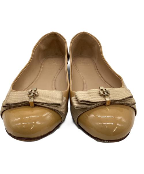 TORY BURCH（トリーバーチ）TORY BURCH (トリーバーチ) Trudy Ballet Flats（チュルーディ バレエ フラット） ブラウン サイズ:5.5Mの古着・服飾アイテム