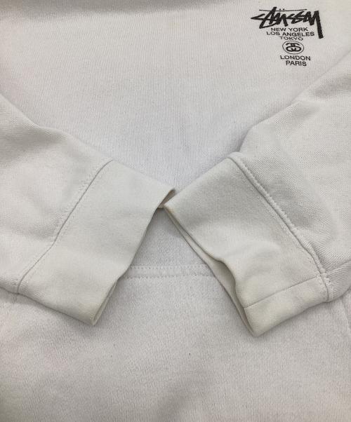 stussy（ステューシー）stussy (ステューシー) WORLD TOUR HOODIE（ワールド ツアー フーディー） ホワイト サイズ:Mの古着・服飾アイテム