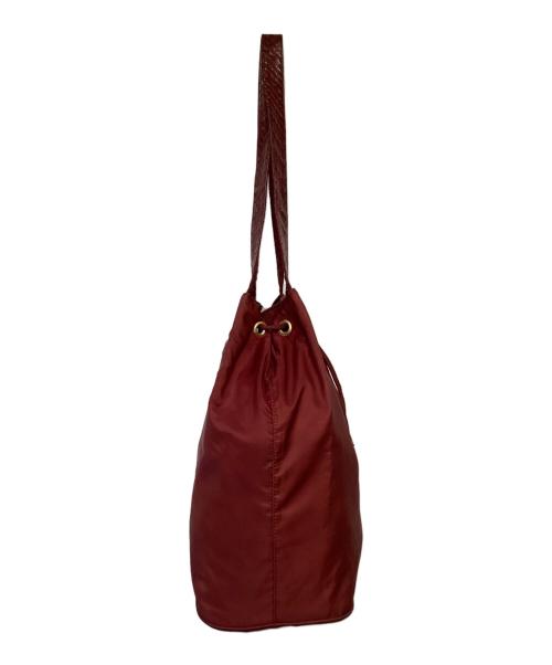 PRADA（プラダ）PRADA (プラダ) ワンショルダー巾着バッグ レッドの古着・服飾アイテム