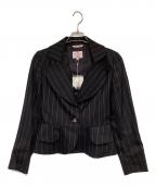 Vivienne Westwood RED LABELヴィヴィアンウエストウッドレッドレーベル）の古着「ストライプ ラブジャケット」｜ブラック