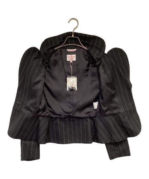 Vivienne Westwood RED LABEL（ヴィヴィアンウエストウッドレッドレーベル）Vivienne Westwood RED LABEL (ヴィヴィアンウエストウッドレッドレーベル) ストライプ ラブジャケット ブラック サイズ:02の古着・服飾アイテム