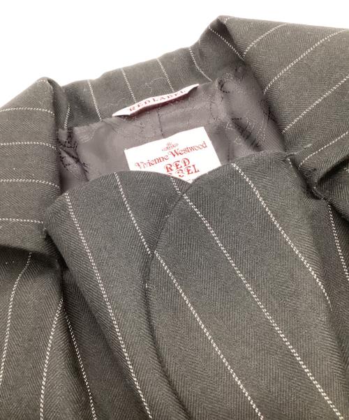 Vivienne Westwood RED LABEL（ヴィヴィアンウエストウッドレッドレーベル）Vivienne Westwood RED LABEL (ヴィヴィアンウエストウッドレッドレーベル) ストライプ ラブジャケット ブラック サイズ:02の古着・服飾アイテム