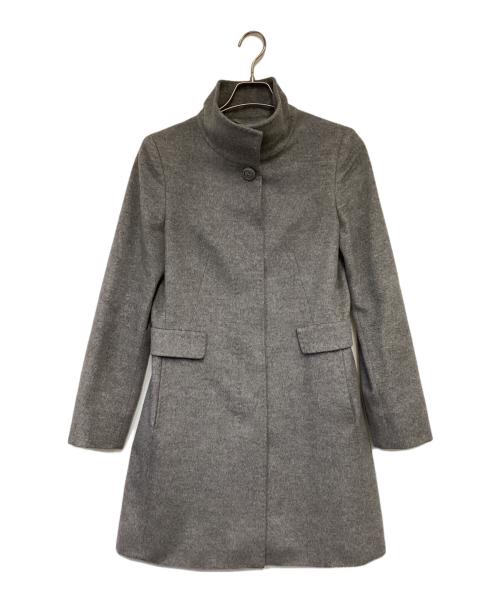 Max Mara Studio（マックスマーラ ストゥディオ）Max Mara Studio (マックスマーラ ストゥディオ) ウール スタンドカラーコート グレー サイズ:40の古着・服飾アイテム