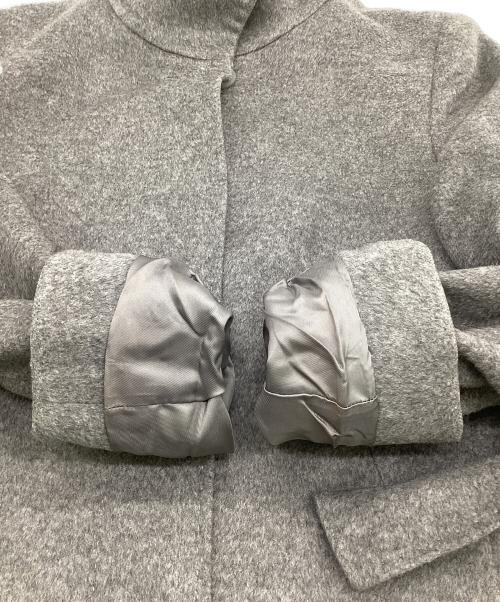 Max Mara Studio（マックスマーラ ストゥディオ）Max Mara Studio (マックスマーラ ストゥディオ) ウール スタンドカラーコート グレー サイズ:40の古着・服飾アイテム