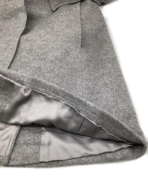 Max Mara Studio（マックスマーラ ストゥディオ）Max Mara Studio (マックスマーラ ストゥディオ) ウール スタンドカラーコート グレー サイズ:40の古着・服飾アイテム