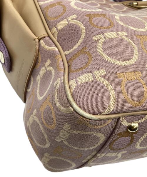 Salvatore Ferragamo（サルヴァトーレ フェラガモ）Salvatore Ferragamo (サルヴァトーレ フェラガモ) トートバッグ ベージュ×パープルの古着・服飾アイテム