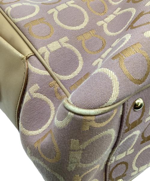 Salvatore Ferragamo（サルヴァトーレ フェラガモ）Salvatore Ferragamo (サルヴァトーレ フェラガモ) トートバッグ ベージュ×パープルの古着・服飾アイテム
