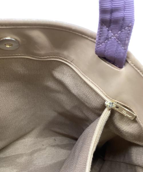 Salvatore Ferragamo（サルヴァトーレ フェラガモ）Salvatore Ferragamo (サルヴァトーレ フェラガモ) トートバッグ ベージュ×パープルの古着・服飾アイテム