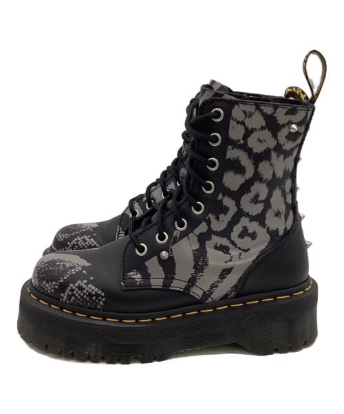 Dr.Martens（ドクターマーチン）Dr.Martens (ドクターマーチン) JADON ANIMAL CLASH BACKHAND（ジェイドン アニマル クラッシュ バックハンド）)8ホールブーツ ブラック サイズ:UK4の古着・服飾アイテム