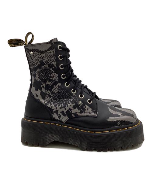 Dr.Martens（ドクターマーチン）Dr.Martens (ドクターマーチン) JADON ANIMAL CLASH BACKHAND（ジェイドン アニマル クラッシュ バックハンド）)8ホールブーツ ブラック サイズ:UK4の古着・服飾アイテム