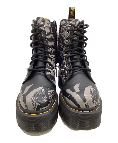 Dr.Martens（ドクターマーチン）Dr.Martens (ドクターマーチン) JADON ANIMAL CLASH BACKHAND（ジェイドン アニマル クラッシュ バックハンド）)8ホールブーツ ブラック サイズ:UK4の古着・服飾アイテム