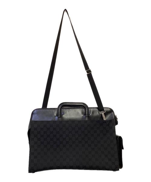 GUCCI（グッチ）GUCCI (グッチ) GGキャンバス 2WAYブリーフケース ブラックの古着・服飾アイテム