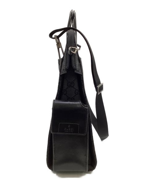 GUCCI（グッチ）GUCCI (グッチ) GGキャンバス 2WAYブリーフケース ブラックの古着・服飾アイテム