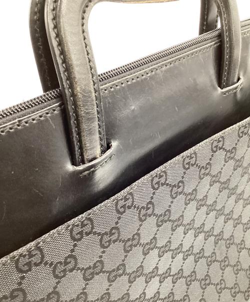 GUCCI（グッチ）GUCCI (グッチ) GGキャンバス 2WAYブリーフケース ブラックの古着・服飾アイテム