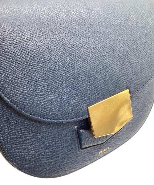 CELINE（セリーヌ）CELINE (セリーヌ) Trotteur（トロッター）スモール ショルダーバッグ ネイビーの古着・服飾アイテム