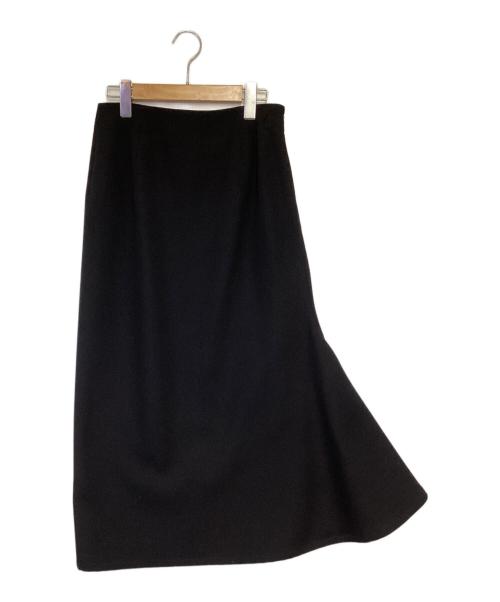 YOHJI YAMAMOTO（ヨウジヤマモト）YOHJI YAMAMOTO (ヨウジヤマモト) ウールサイドフレアスカート ブラック サイズ:1の古着・服飾アイテム