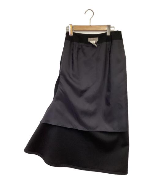 YOHJI YAMAMOTO（ヨウジヤマモト）YOHJI YAMAMOTO (ヨウジヤマモト) ウールサイドフレアスカート ブラック サイズ:1の古着・服飾アイテム