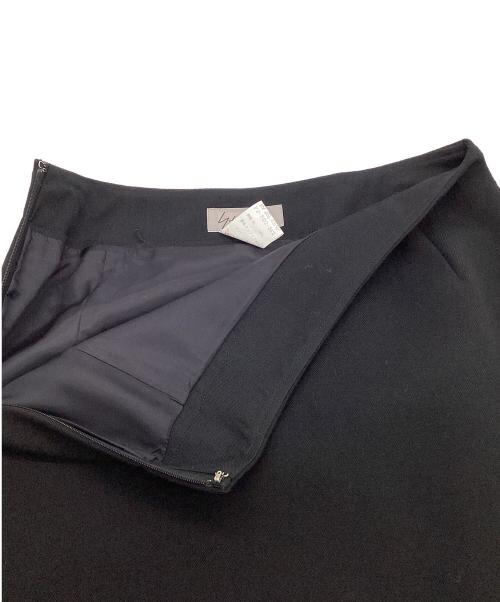 YOHJI YAMAMOTO（ヨウジヤマモト）YOHJI YAMAMOTO (ヨウジヤマモト) ウールサイドフレアスカート ブラック サイズ:1の古着・服飾アイテム