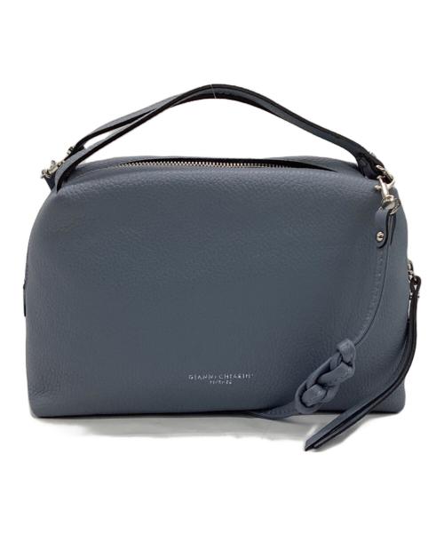 GIANNI CHIARINI（ジャンニ キアリーニ）GIANNI CHIARINI (ジャンニ キアリーニ) ALIFA M HAND BAG（アリファ ミディアム）2WAYバッグ ブルーの古着・服飾アイテム