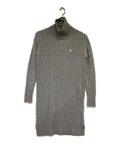 POLO RALPH LAUREN（ポロ・ラルフローレン）POLO RALPH LAUREN (ポロ・ラルフローレン) ウールニットワンピース グレー サイズ:S（実寸値要確認）の古着・服飾アイテム