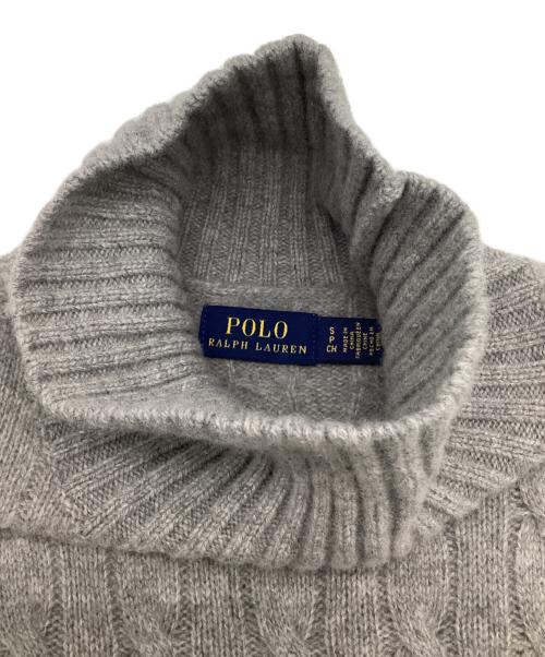 POLO RALPH LAUREN（ポロ・ラルフローレン）POLO RALPH LAUREN (ポロ・ラルフローレン) ウールニットワンピース グレー サイズ:S（実寸値要確認）の古着・服飾アイテム
