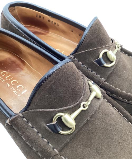 GUCCI（グッチ）GUCCI (グッチ) ホースビットローファー ブラウン サイズ:5の古着・服飾アイテム