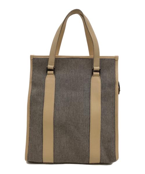 BURBERRY BLUE LABEL（バーバリー ブルー レーベル）BURBERRY BLUE LABEL (バーバリー ブルー レーベル) トートバッグ グレー×ベージュの古着・服飾アイテム